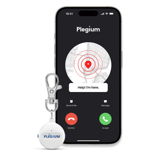 Plegium Notfall-Sicherheitsknopf - Tragbarer Smart Alarm mit Karabiner